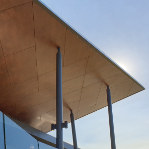 Non-combustible Natural Timber, Stone & Rust Panel